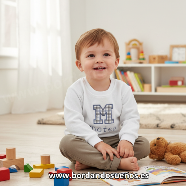 Sudadera Bebé y Niño Inicial + nombre | Personalizada