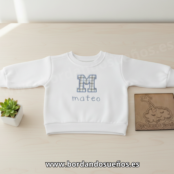 Sudadera Bebé y Niño Inicial + nombre | Personalizada