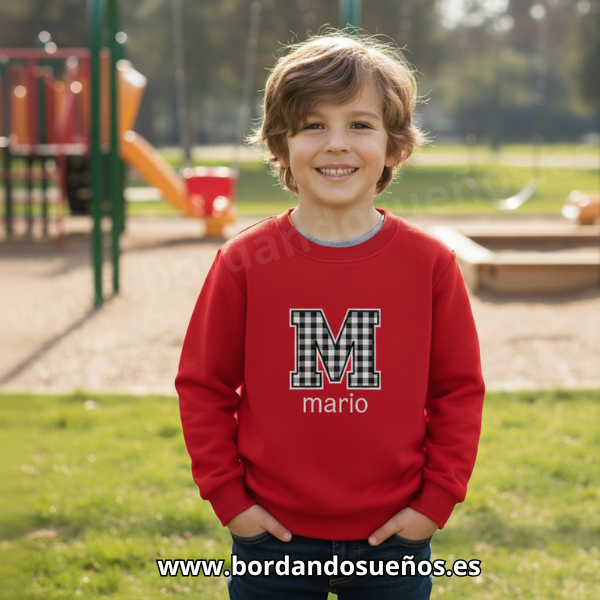 Sudadera Bebé y Niño Inicial + nombre | Personalizada