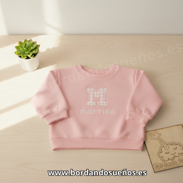 Sudadera Bebé y Niño Inicial + nombre | Personalizada