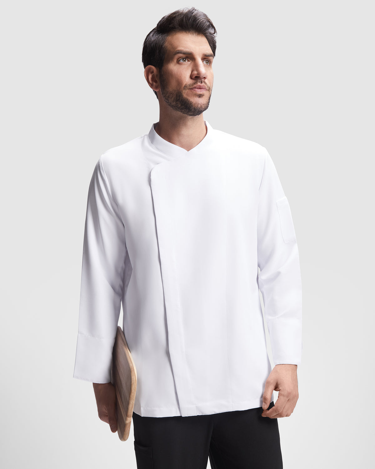 Chaqueta de Cocina Unisex Profesional Transpirable con Botones Ocultos