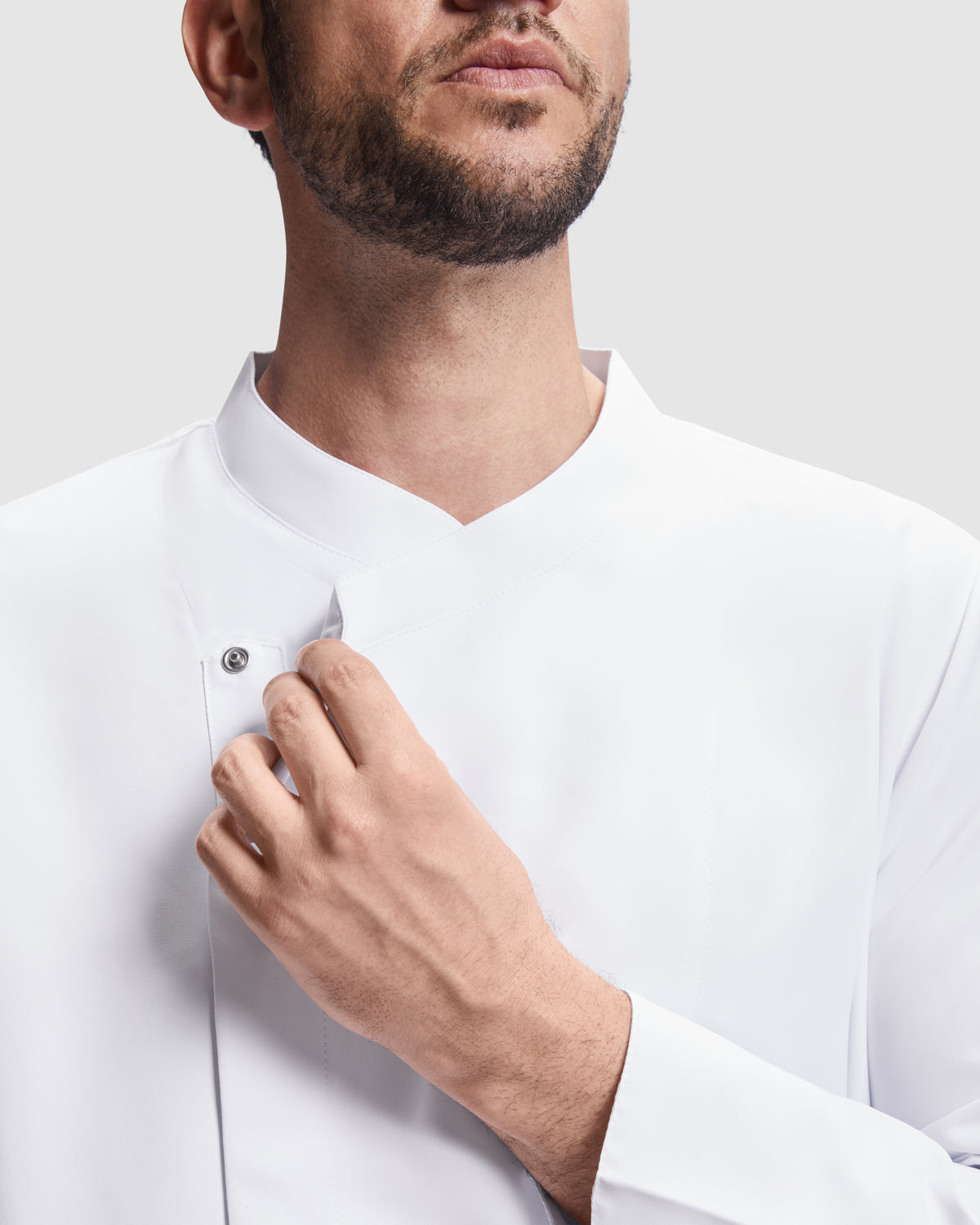 Chaqueta de Cocina Unisex Profesional Transpirable con Botones Ocultos