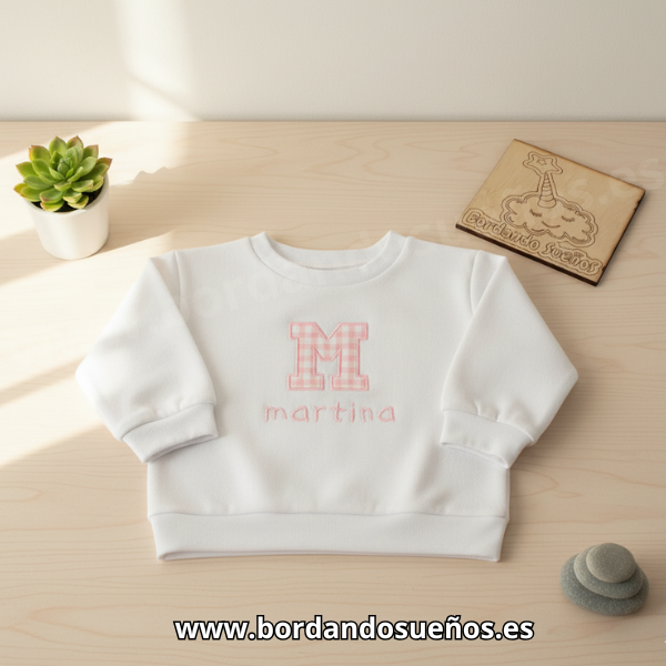 Sudadera Bebé y Niño Inicial + nombre | Personalizada