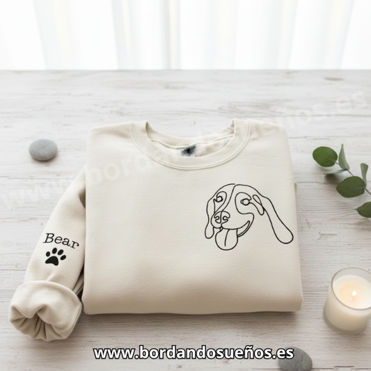 Sudaderas Personalizadas Bordado mascota Minimalista