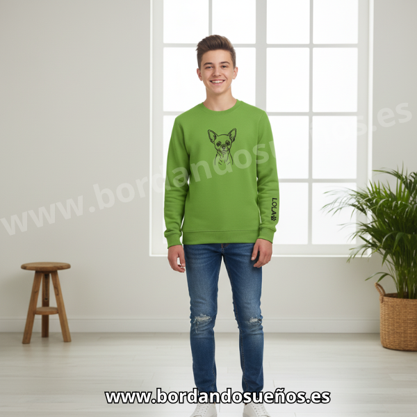 Sudaderas Personalizadas Bordado mascota Minimalista