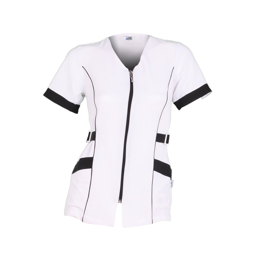 BLUSA MUJER "VIENA" M/C BLANCA