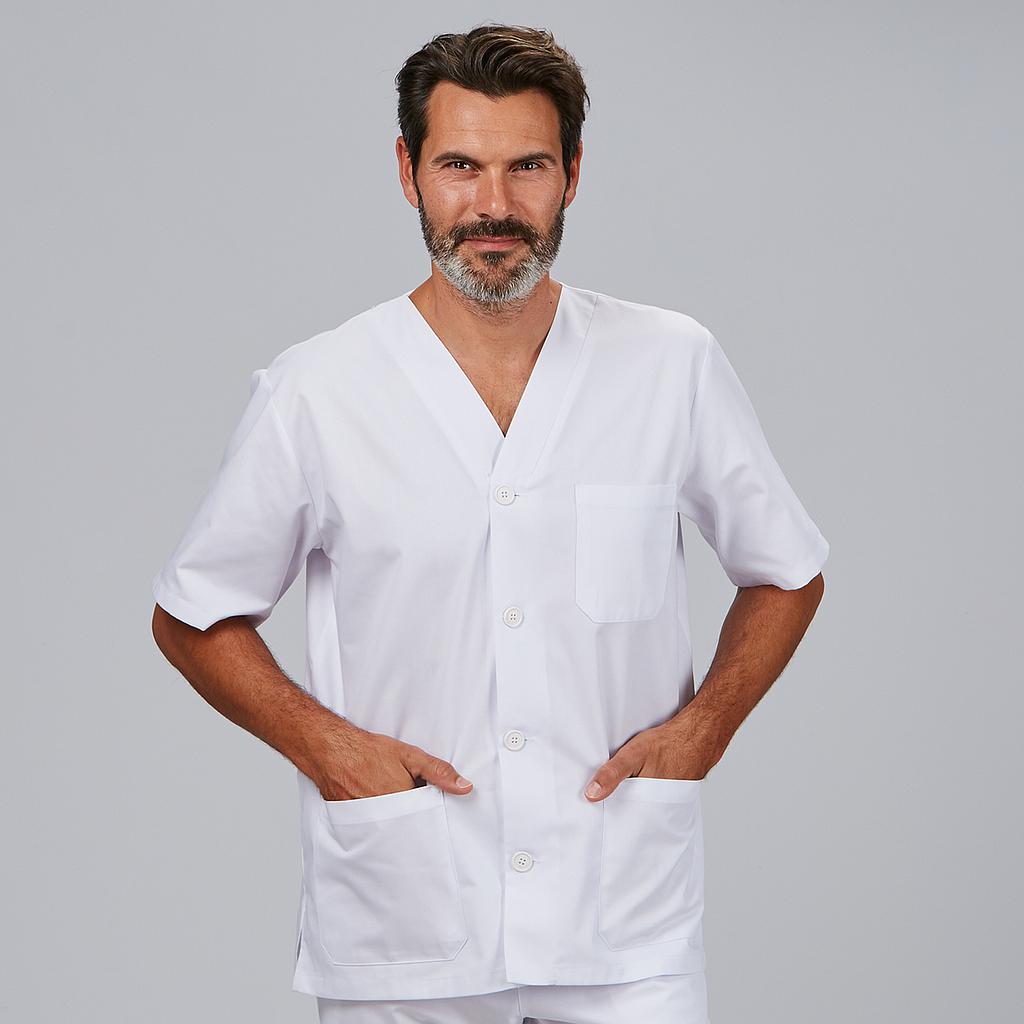 BLUSA SANITARIO UNISEX PICO BOTONES