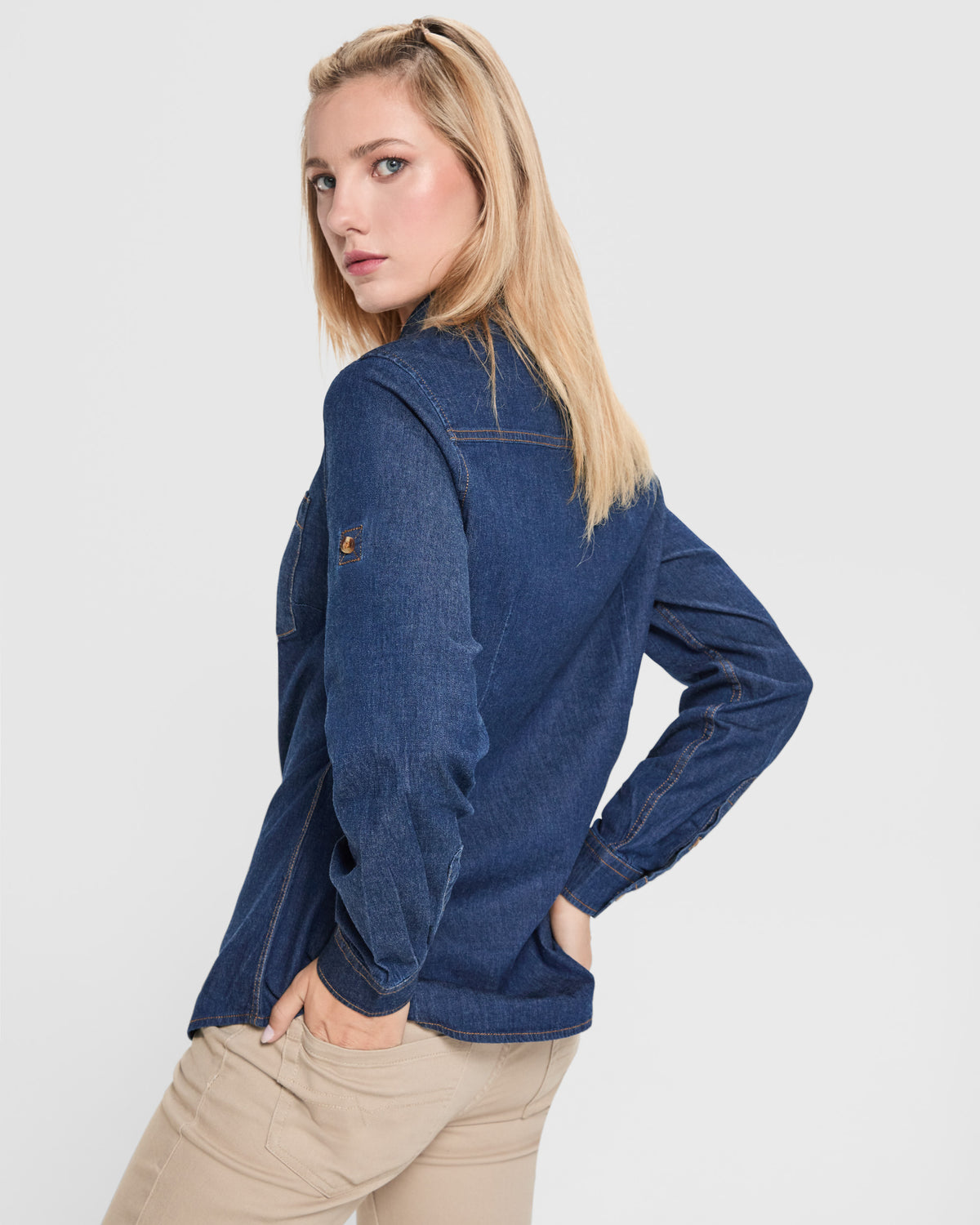 Camisa Vaquera Manga Larga Mujer | ROLY