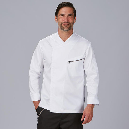 CHAQUETA COCINA UNISEX SATEN ALGODON VICO