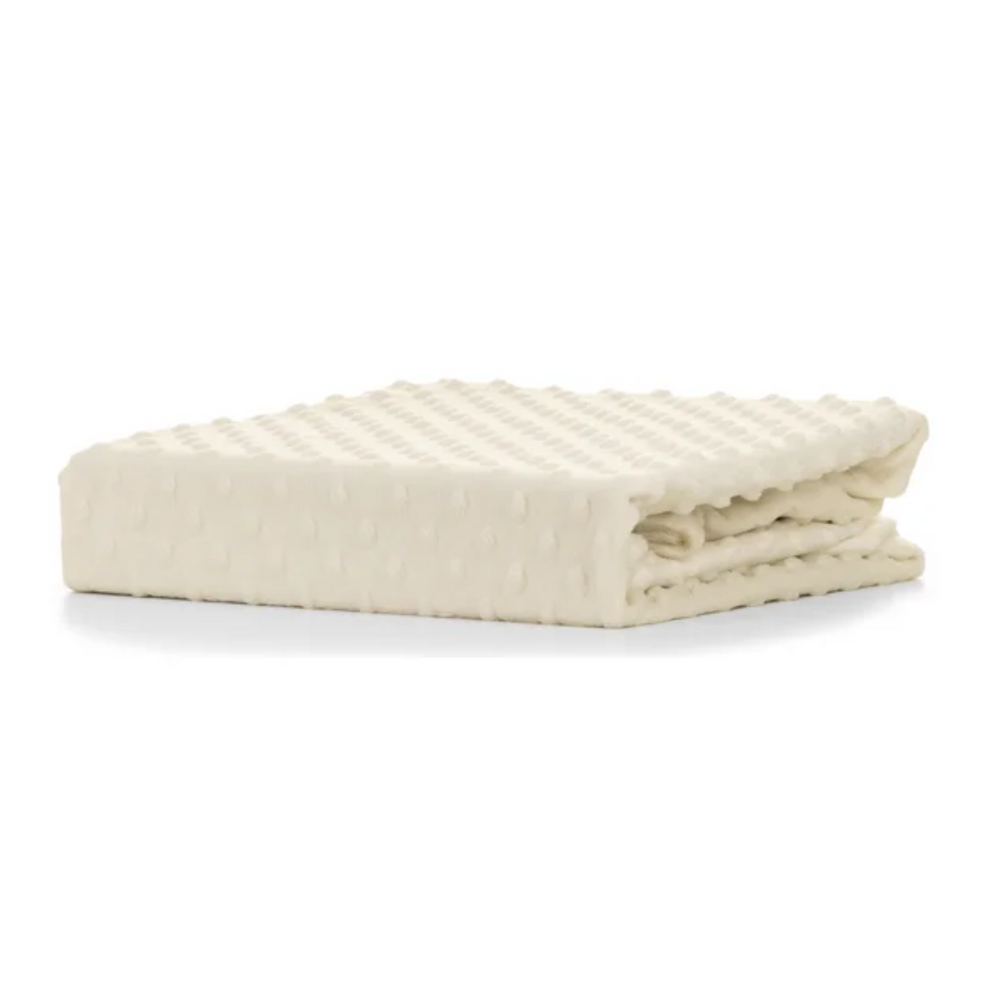 Manta de topitos con nombre bordado y Estrellas Beige