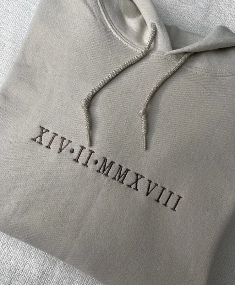 Sudadera Fecha número Romano