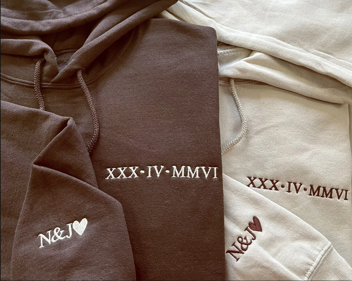 Sudadera Fecha número Romano