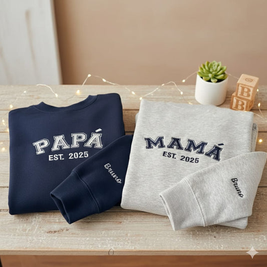Sudadera Personalizada PAPÁ / MAMÁ EST. | Bordado personalizado