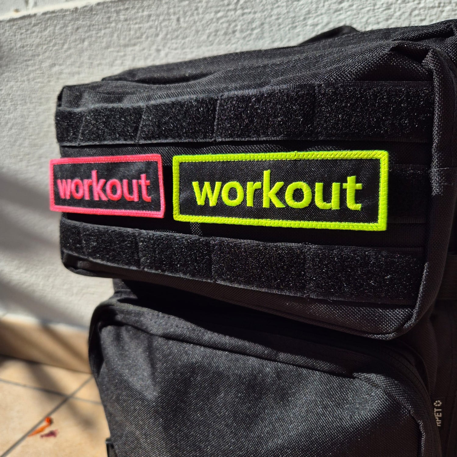 Parche Bordado WORKOUT con Velcro – Mochilas Tácticas y Equipamiento Deportivo