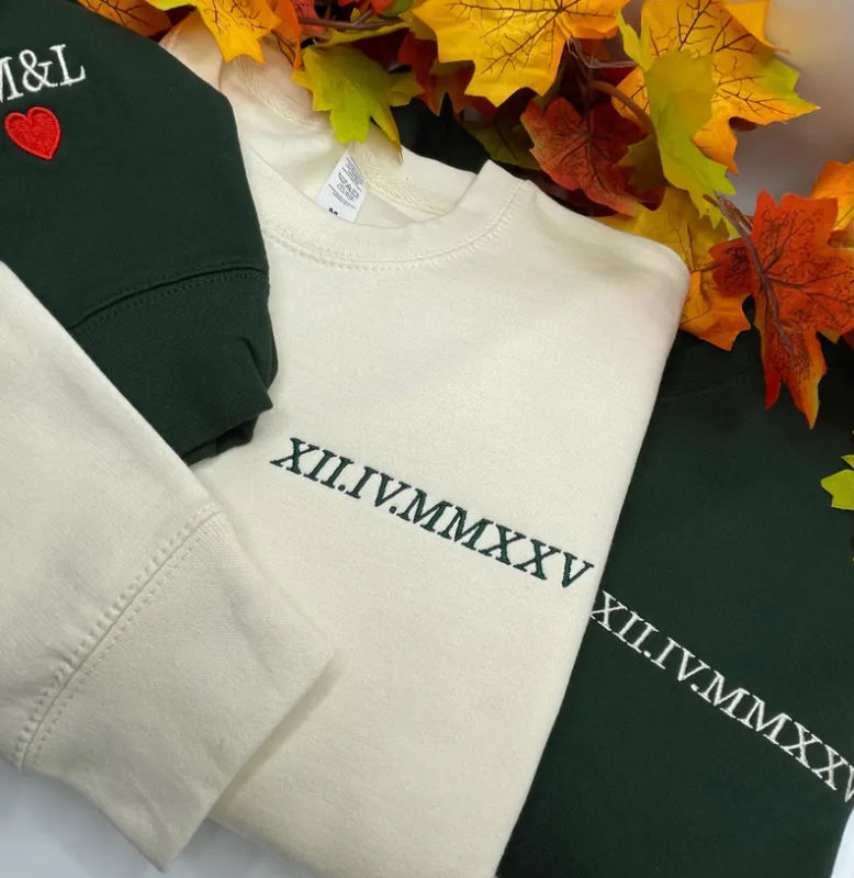 Sudadera Fecha número Romano