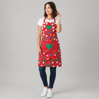 DELANTAL AGATHA NAVIDAD 80X68 CM