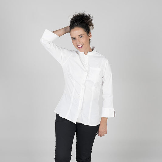BLUSA MUJER C/MAO MANGA 3/4 ALGODON ELASTICO