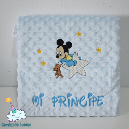 Manta topito personalizada Mickey mi principe