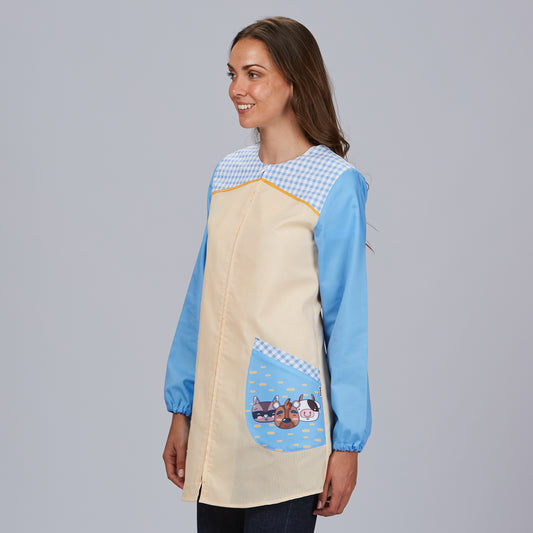 Bata Mujer Fauna – vichy amarillo M2, práctica y creativa