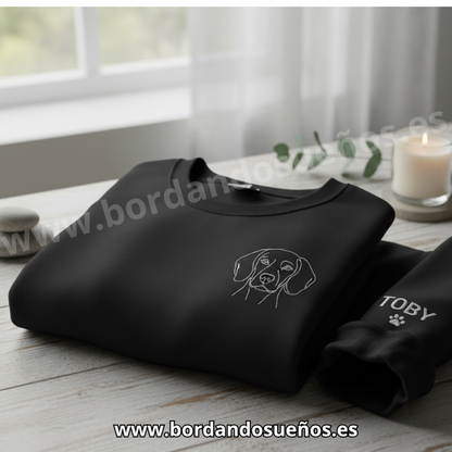 Sudaderas Personalizadas Bordado mascota Minimalista