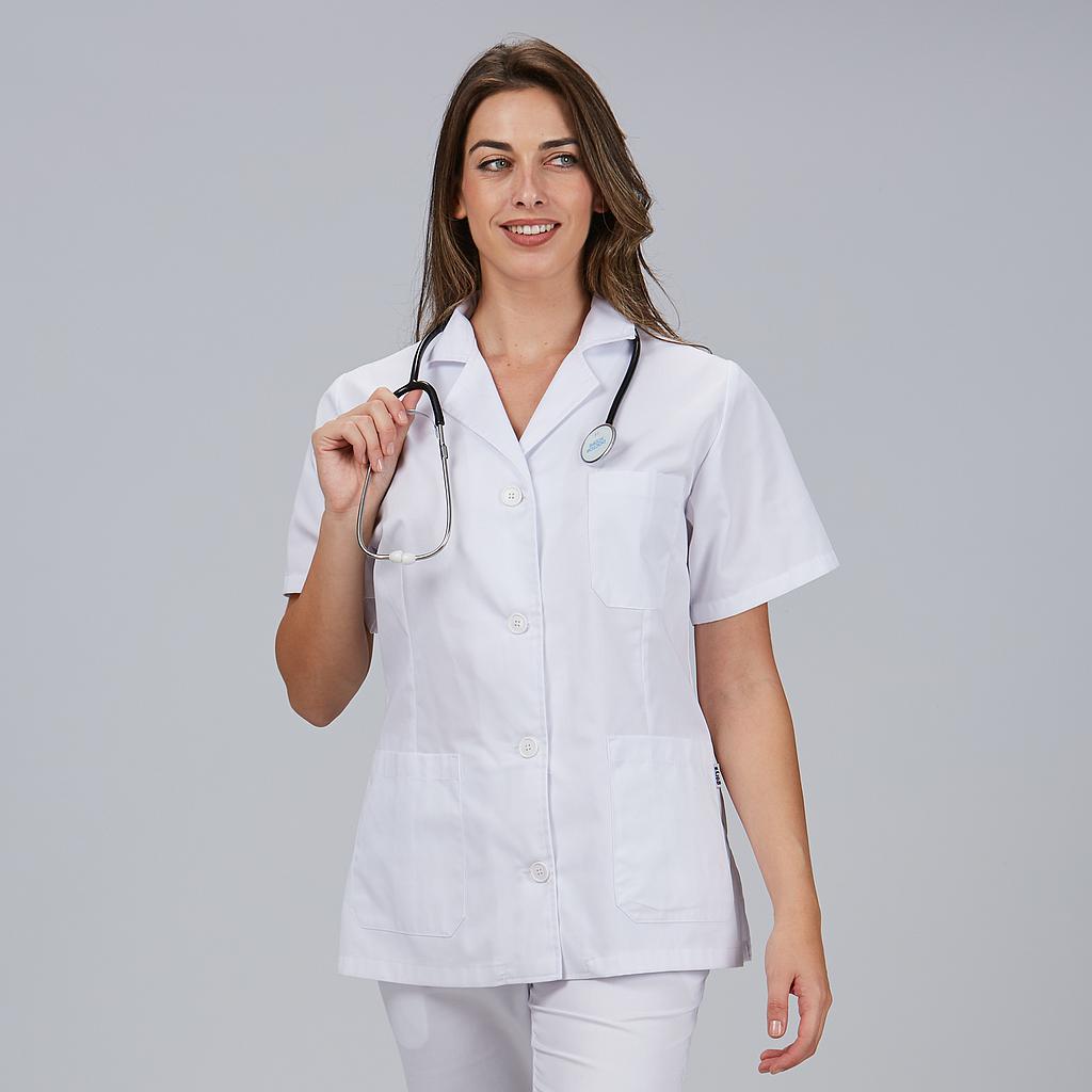 BATA MUJER CORTA BLANCA M/C