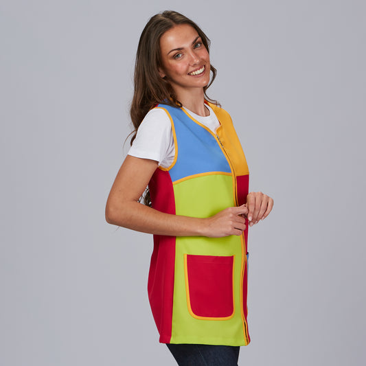 Blusa Mujer Visual – corte M2 evasé, multicolor profesional