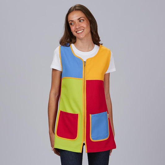 Blusa Mujer Visual – corte M2 evasé, multicolor profesional