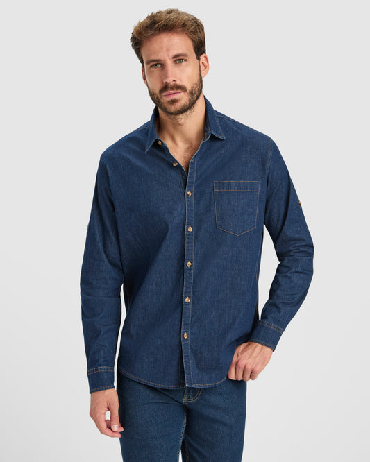 Camisa Vaquera Manga Larga Hombre| ROLY