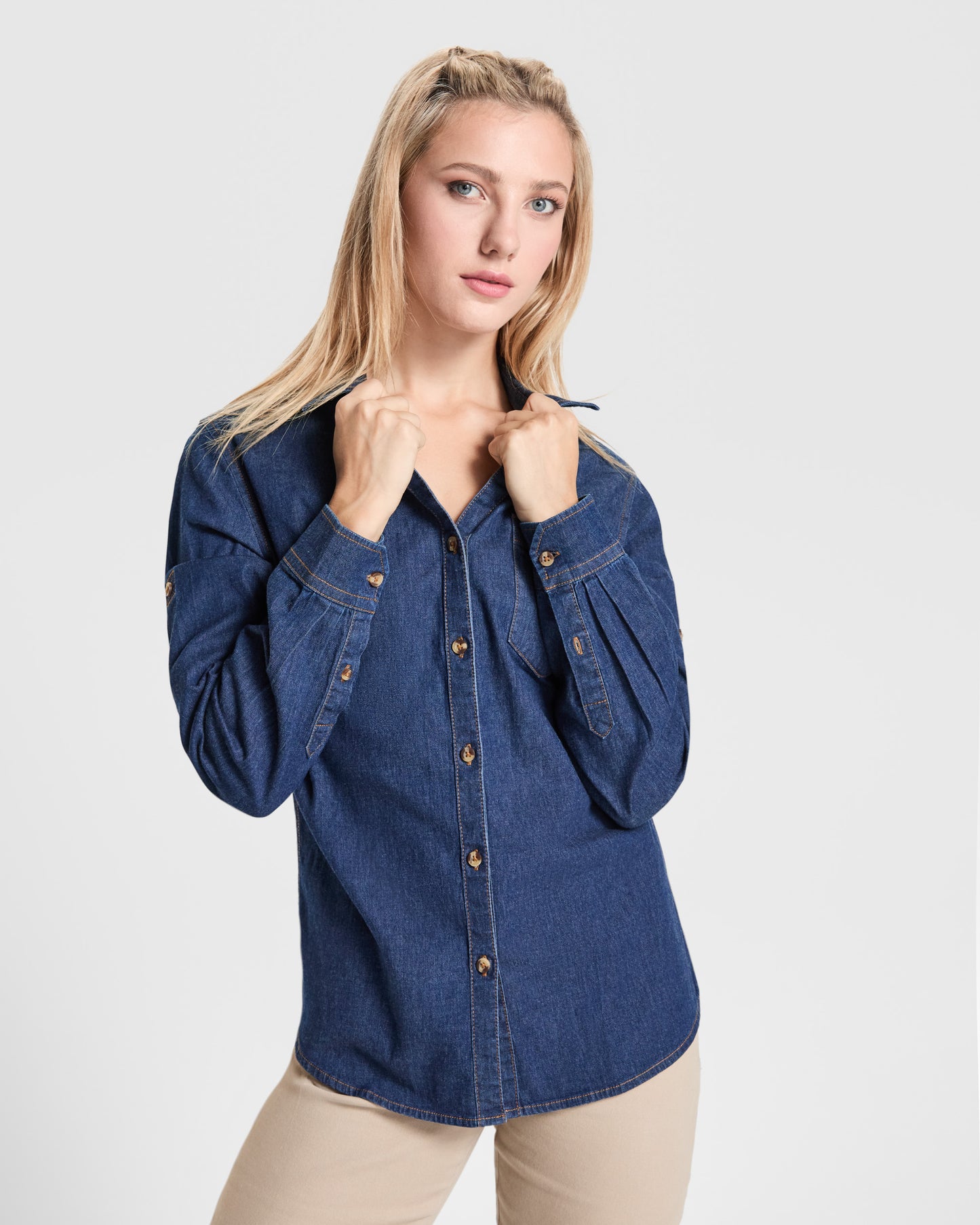 Camisa Vaquera Manga Larga Mujer | ROLY