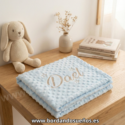 Manta topito personalizada | Nombre bordado + ESTRELLAS
