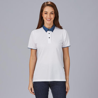 POLO MUJER CUELLO CAMISERO TEJANO