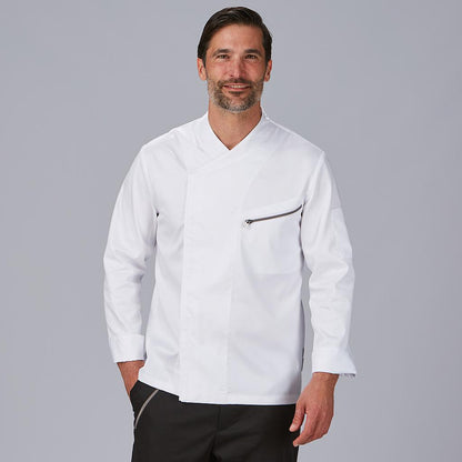 CHAQUETA COCINA UNISEX SATEN ALGODON VICO