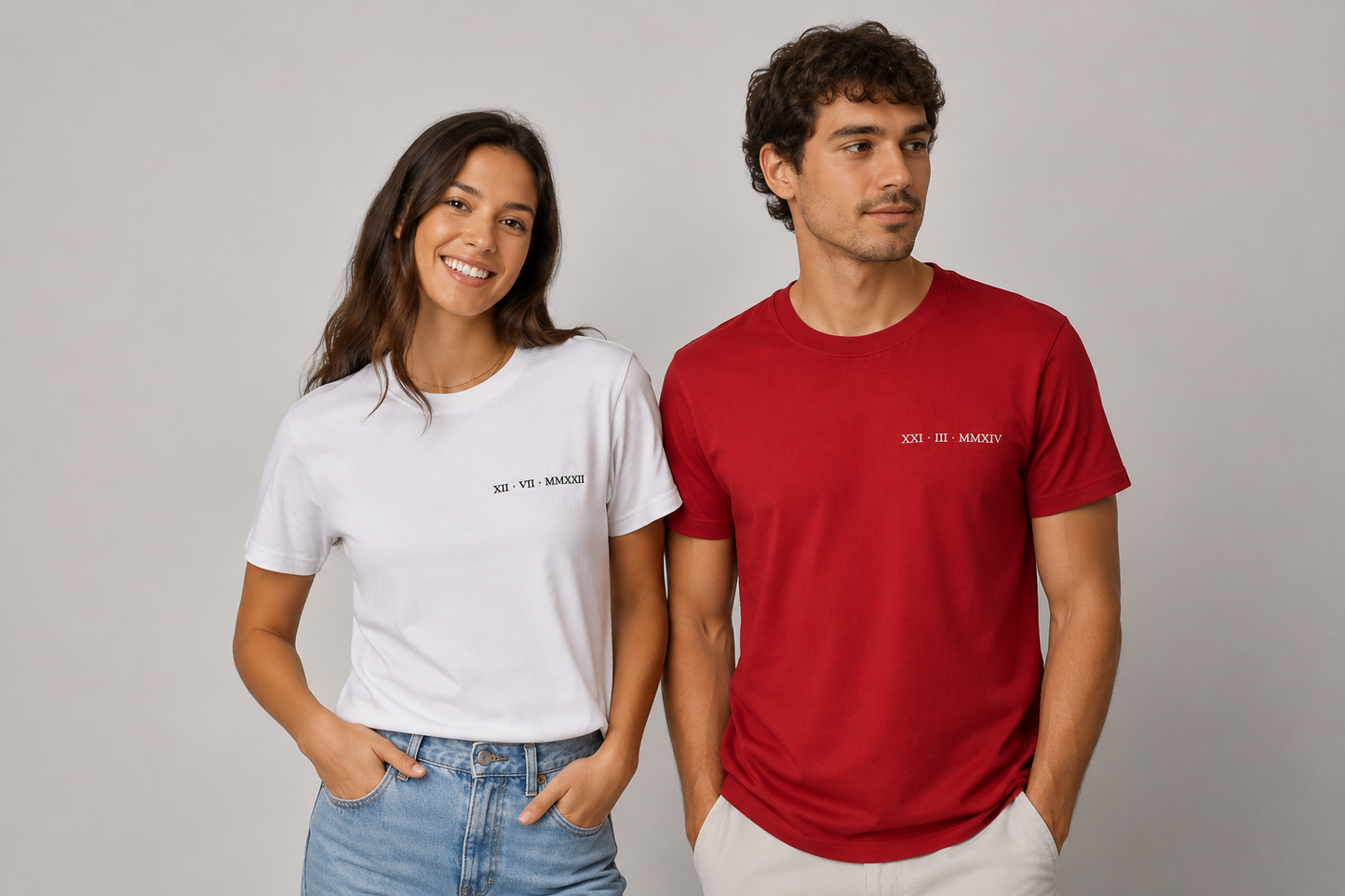 Camiseta personalizada | fecha Números Romanos