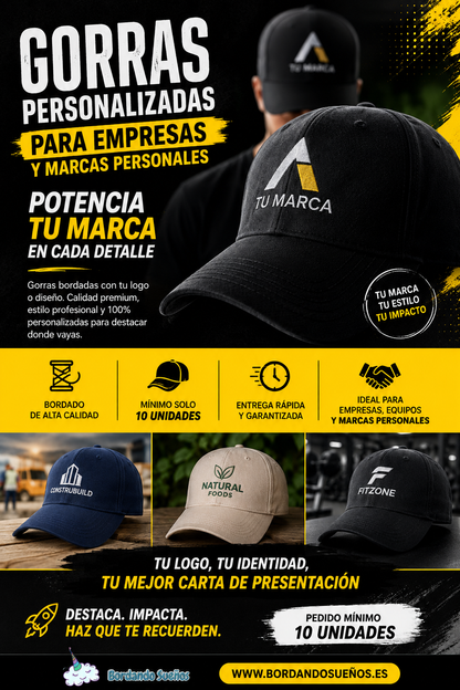 Gorras personalizadas para empresas | Merchandasing y marca privada