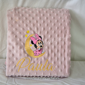 Manta topito personalizada | Minnnie Luna + nombre