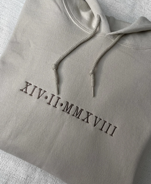 Sudadera Fecha número Romano
