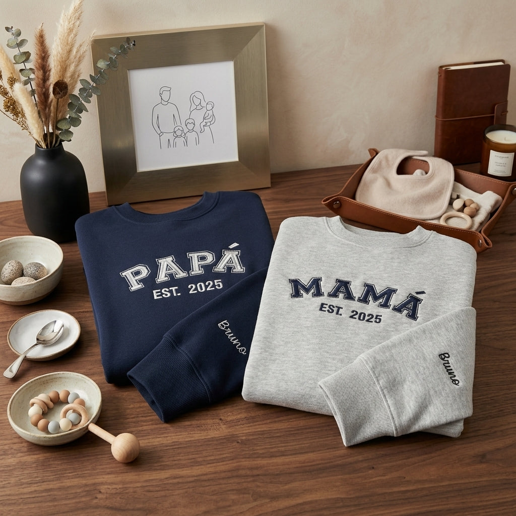 Sudadera Personalizada PAPÁ / MAMÁ EST. | Bordado personalizado
