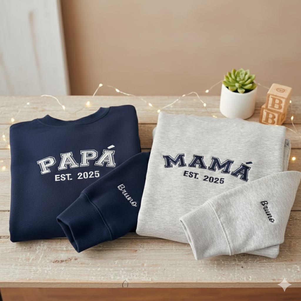 Sudadera Personalizada PAPÁ / MAMÁ EST. | Bordado personalizado