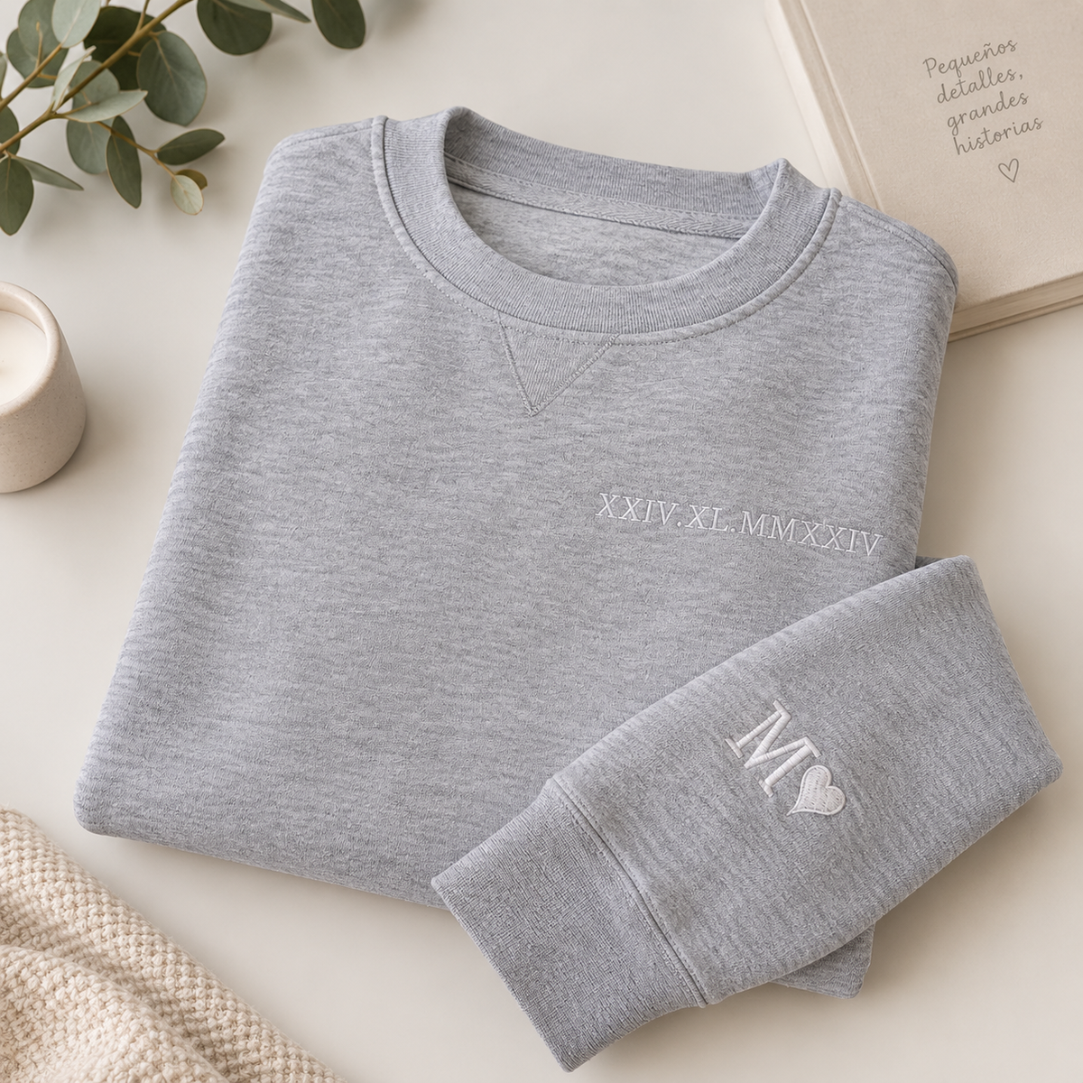 Sudadera Fecha número Romano