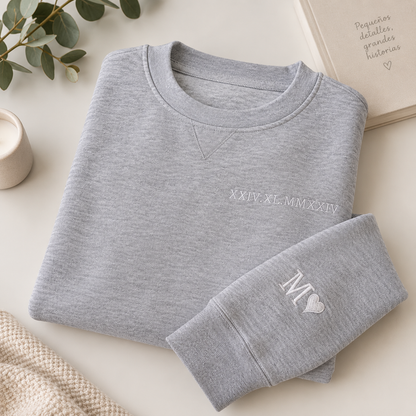 Sudadera Fecha número Romano