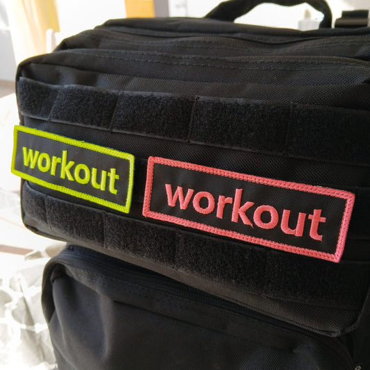 Parche Bordado WORKOUT con Velcro – Mochilas Tácticas y Equipamiento Deportivo