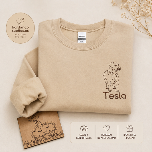 Sudaderas Personalizadas Bordado mascota Minimalista