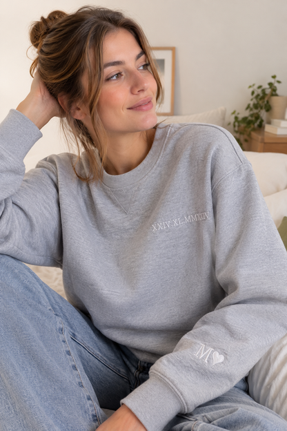 Sudadera Fecha número Romano